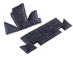 Non-woven embossed parts Proven and effective noise reduction.